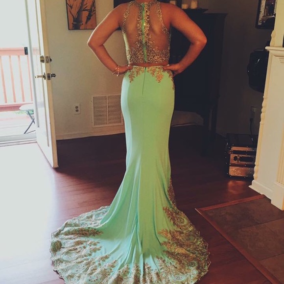 2 piece prom dress by Tiffany Designs